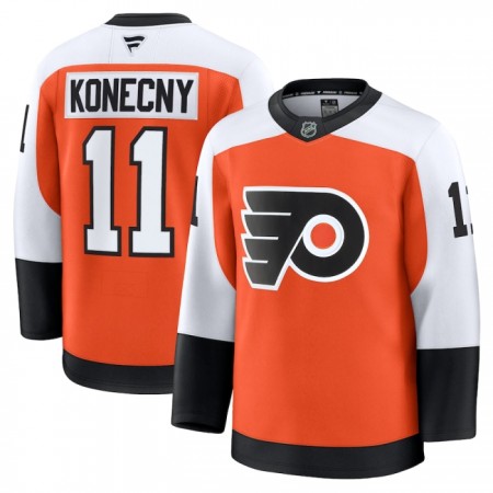 Mænd NHL Philadelphia Flyers Trøje 2024-25 Fanatics Premium Travis Konecny Orange Hjemme